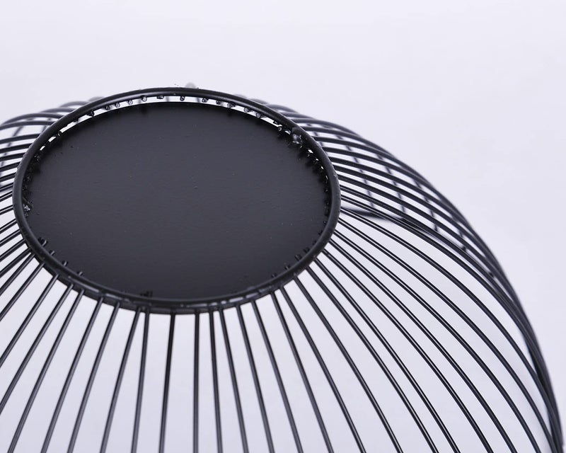 IBWell High Style Curved-Edge Modern Creative Stylish Single Tier Dish,Metal Iron Wire Fruit Vegetables Bread Decorative Stand Serving Bowls Basket Holder (Black) - Image 4